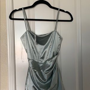 Super cute light green bodycon dress.